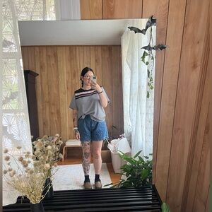 Vtg woven top striped